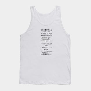 Firts page of a book Tank Top